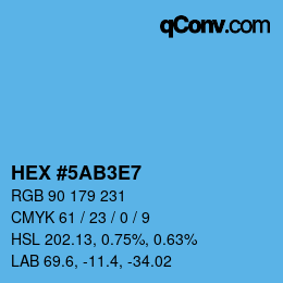 Color code: HEX #5AB3E7 | qconv.com