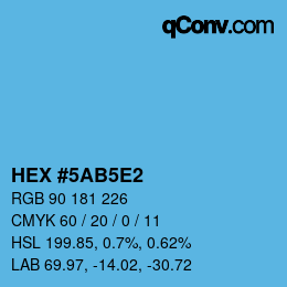 Color code: HEX #5AB5E2 | qconv.com