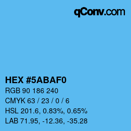Color code: HEX #5ABAF0 | qconv.com