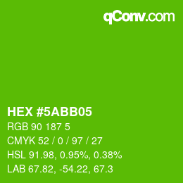 カラーコード: HEX #5ABB05 | qconv.com