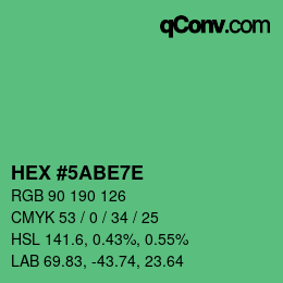 Color code: HEX #5ABE7E | qconv.com
