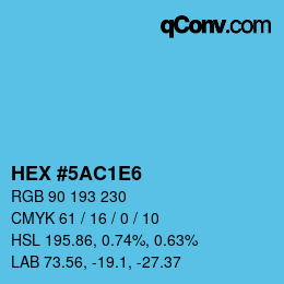 Color code: HEX #5AC1E6 | qconv.com