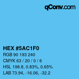 Color code: HEX #5AC1F0 | qconv.com