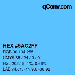 Color code: HEX #5AC2FF | qconv.com