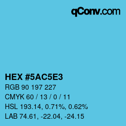 Color code: HEX #5AC5E3 | qconv.com