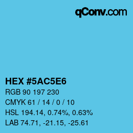 Color code: HEX #5AC5E6 | qconv.com