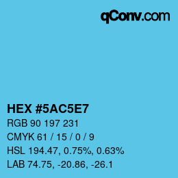 Color code: HEX #5AC5E7 | qconv.com