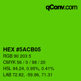 Color code: HEX #5ACB05 | qconv.com