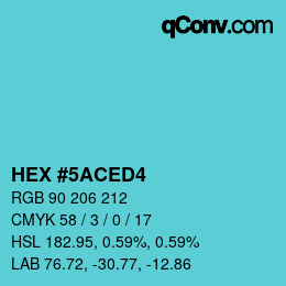 Color code: HEX #5ACED4 | qconv.com