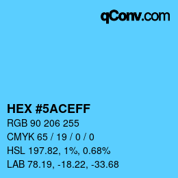 Color code: HEX #5ACEFF | qconv.com