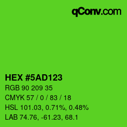 Color code: HEX #5AD123 | qconv.com