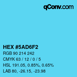 Color code: HEX #5AD6F2 | qconv.com