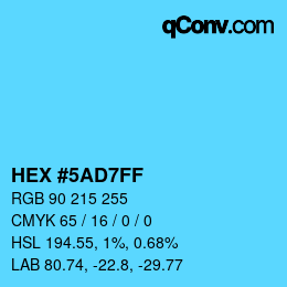 Color code: HEX #5AD7FF | qconv.com