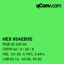 Color code: HEX #5AEB5E | qconv.com