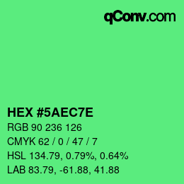 Color code: HEX #5AEC7E | qconv.com