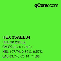 Color code: HEX #5AEE34 | qconv.com