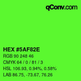 Color code: HEX #5AF82E | qconv.com