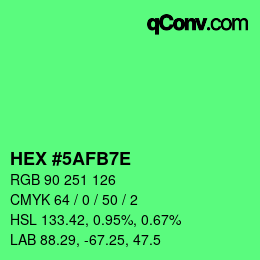 Color code: HEX #5AFB7E | qconv.com