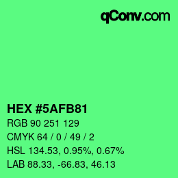 Color code: HEX #5AFB81 | qconv.com