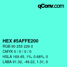 Color code: HEX #5AFFE200 | qconv.com