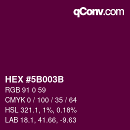 Color code: HEX #5B003B | qconv.com