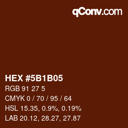 Color code: HEX #5B1B05 | qconv.com