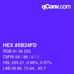 Color code: HEX #5B24FD | qconv.com