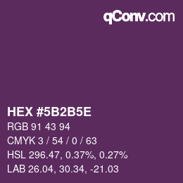 Código de color: HEX #5B2B5E | qconv.com