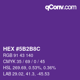 Color code: HEX #5B2B8C | qconv.com