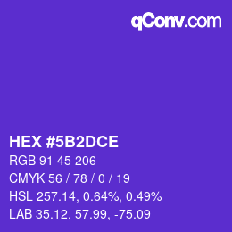 Color code: HEX #5B2DCE | qconv.com