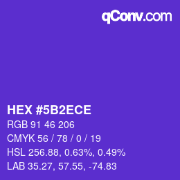 Color code: HEX #5B2ECE | qconv.com