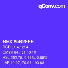 Color code: HEX #5B2FFE | qconv.com