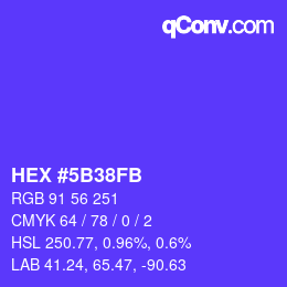 Color code: HEX #5B38FB | qconv.com