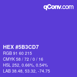 Color code: HEX #5B3CD7 | qconv.com