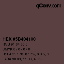 Color code: HEX #5B404100 | qconv.com