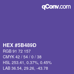 Código de color: HEX #5B489D | qconv.com