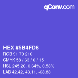 Color code: HEX #5B4FD8 | qconv.com