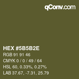 Color code: HEX #5B5B2E | qconv.com