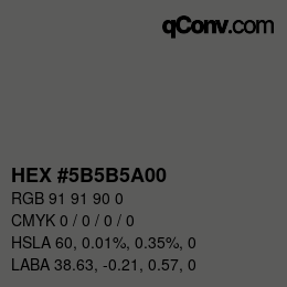 Color code: HEX #5B5B5A00 | qconv.com
