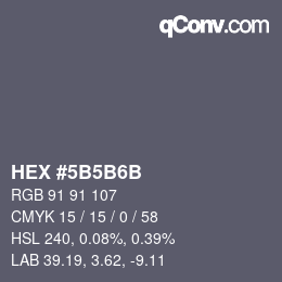 Color code: HEX #5B5B6B | qconv.com