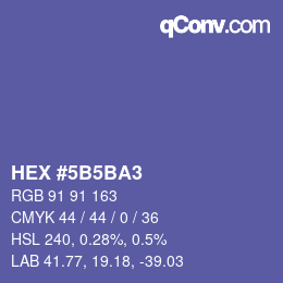 Color code: HEX #5B5BA3 | qconv.com