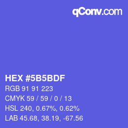 Color code: HEX #5B5BDF | qconv.com