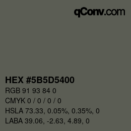 Color code: HEX #5B5D5400 | qconv.com