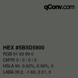 Color code: HEX #5B5D5900 | qconv.com