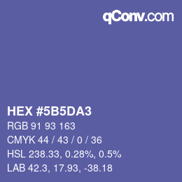 カラーコード: HEX #5B5DA3 | qconv.com