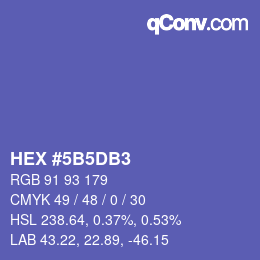 カラーコード: HEX #5B5DB3 | qconv.com
