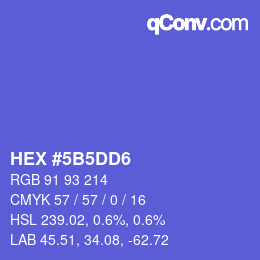 Color code: HEX #5B5DD6 | qconv.com