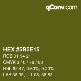 Color code: HEX #5B5E15 | qconv.com