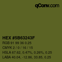 Código de color: HEX #5B63243F | qconv.com