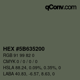Color code: HEX #5B635200 | qconv.com